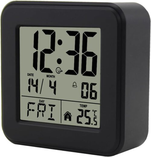 Small Digital Alarm Clock Battery Operated with Backlight for Bedroom Kids Room