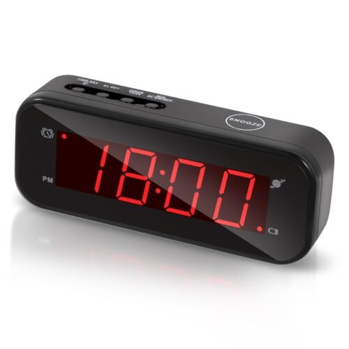 Small Digital Clock Battery Operated, LED Travel Alarm Clock Battery Powered ...