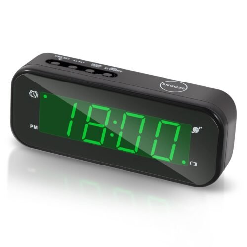 Small Digital Clock Battery Operated, LED Travel Alarm Clock Battery Powered ...