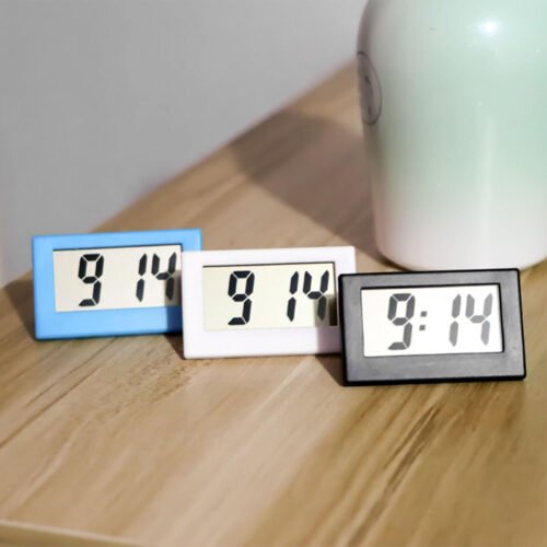 Small Digital Clock No Tick Electric Desktop Watch LCD Digital Clock