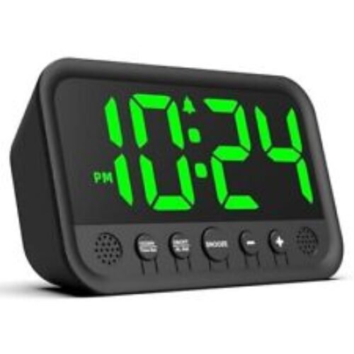 Small LED Digital Clock for Bedroom, Loud Alarm Clock for Assorted Colors