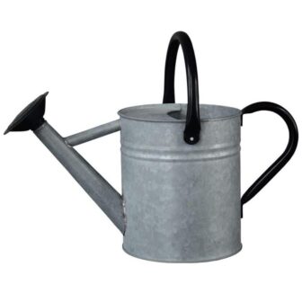 Small Silver 0.5 gal. Outdoor Steel Watering Can Sliver Galvanized Steel Watering