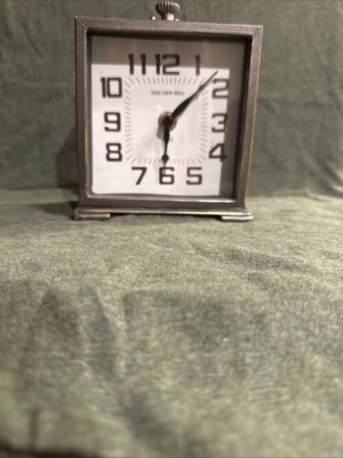 Small Square Bronze Clock, for desktops or shelves