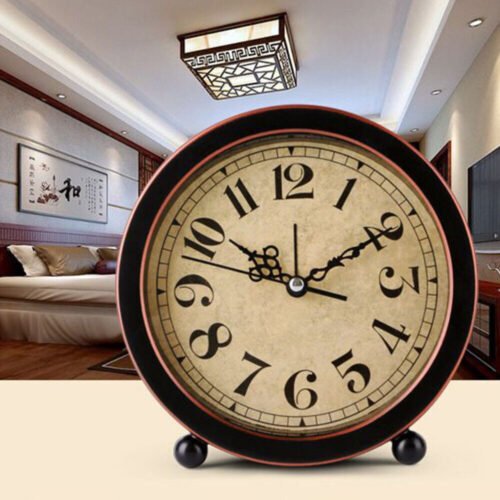 Small Table Clocks Tabletop Alarm Clock Retro Ornaments Kids Alarm Clock