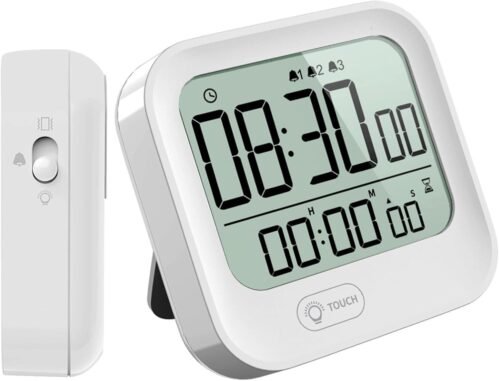 Small Vibrating Digital Alarm Clock with Timer Backlight Loud Silent Modes