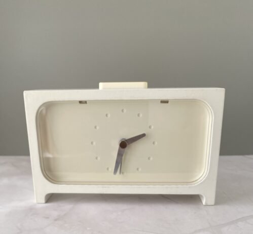 Small Vintage IKEA White Retro Alarm Clock NOJS Designed by Johanna Jelinek HTF