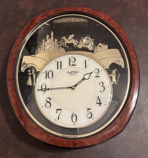 Small World Princess Fantasy Clock Swarovski Crystals Pendulum 28 Melodies Rare