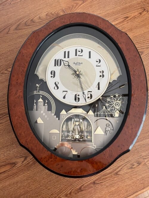 Small World Rhythm Joyful Nostalgia Sound & Motion Musical Clock 4MH780-R