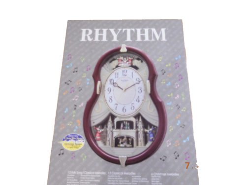 SMALL WORLD RHYTHM MUSICAL WALL CLOCK - 30 FOLK, CLASSICAL, CHRISTMAS MELODIES
