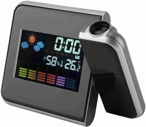 Smart Alarm Clock with Night Backlight Digital LED Projector Desk Table