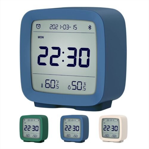 Smart Bluetooth Digital Alarm Clock Multiple Alarms Temperature Humidity Display