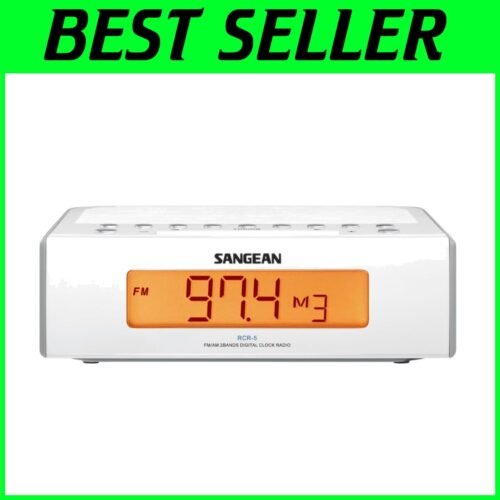 Smart Digital AM/FM Clock Radio with Easy Tuning & Stylish AC Adapter Included