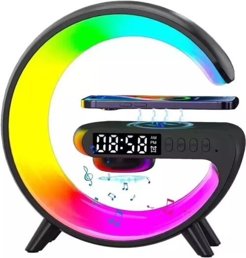 Smart LED G Lamp Bluetooth Speaker Wireless Charger Alarm Clock Free Shipping