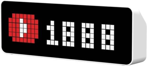 Smart Pixel Clock with Weather Forecast Game Setting Digital Alarm Clock Counter