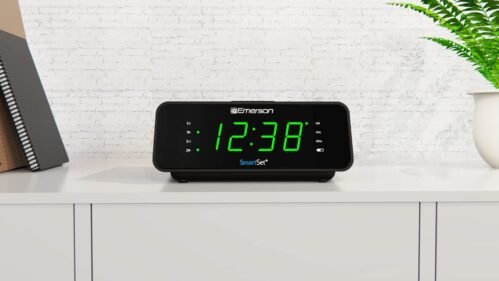 SmartSet Dual Alarm Clock Radio with AM/FM Radio, Dimmer, Sleep Timer