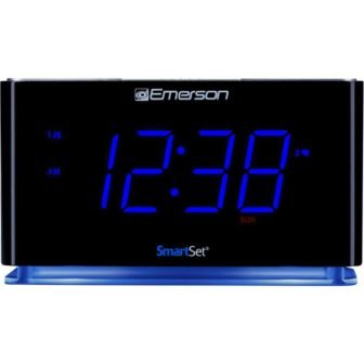 SMARTSET PLL Alarm Clock Radio with Bluetooth Speaker, Large LED Display and...