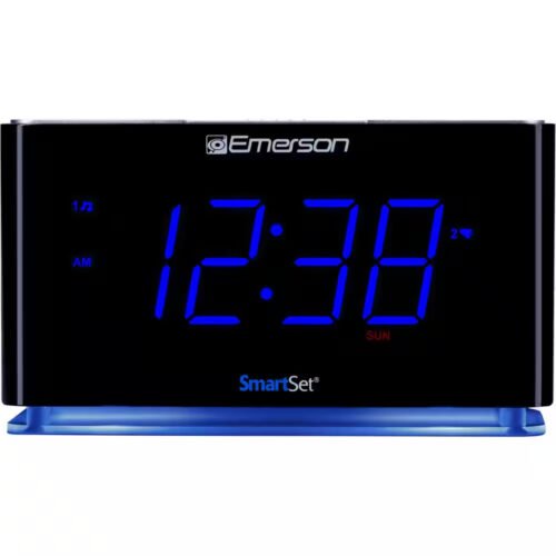 SMARTSET PLL Alarm Clock Radio with Bluetooth Speaker, Large LED Display and Nig