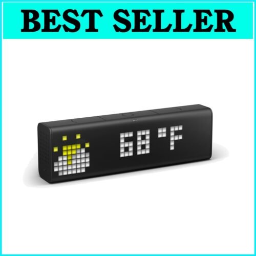Smart Wi-Fi Clock with Bluetooth Speaker & Customizable Display for Modern Homes