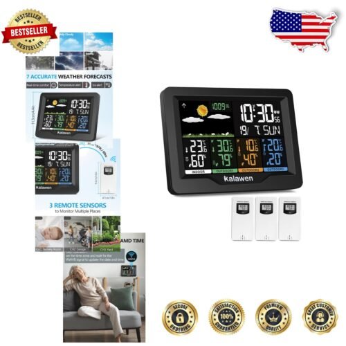 Smart Wireless Weather Station: Humidity, Temperature & Atomic Clock with Alerts