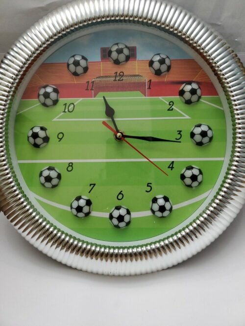 SOCCER (FOOTBALL) QUARTZ WALL CLOCK 13"