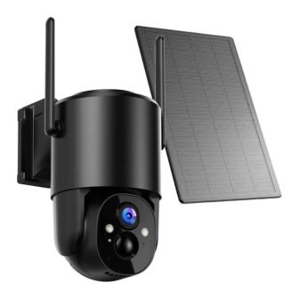 Solar Powered Wireless Security Camera Outdoor Surveillance System PTZ 360° Color Night...
