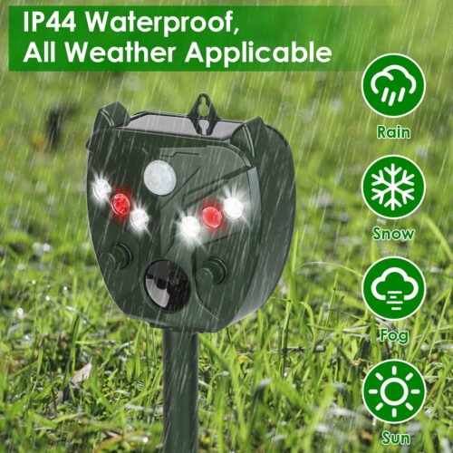 Solar Ultrasonic Dog Skunk Deer Raccoon for Farm Garden Yard