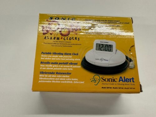 Sonic Alert BOOM Portable Vibrating Alarm Clock SBP 100 SBP100 Travel Size NEW