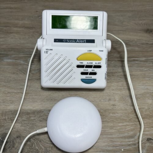 Sonic Alert Boom SB1000 Digital Alarm Clock With Super Bed Shaker Vibrator