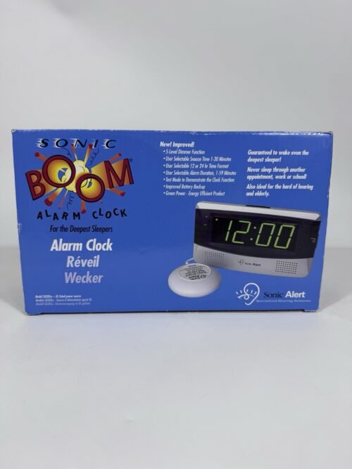 Sonic Alert SB300SS Sonic Boom Alarm Clock Hard of Hearing Deaf Bed Shaker