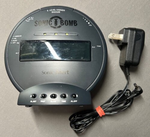 Sonic Alert Sonic Bomb Dual Alarm Clock NO BED SHAKER