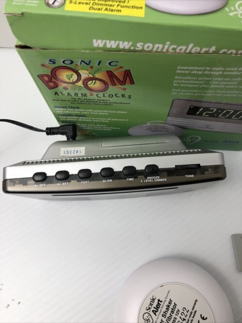 Sonic Alert Sonic Boom Alarm Clock Bed Shaker & Extra Loud Alarm Model SB200SS