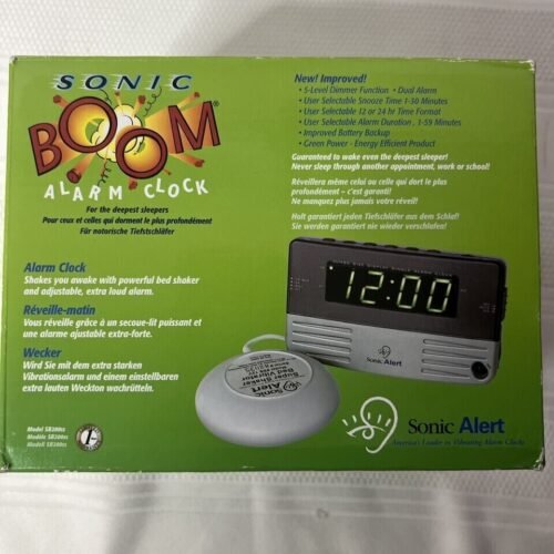 Sonic Alert Sonic Boom Alarm Clock Bed Shaker & Extra Loud Alarm SB200SS