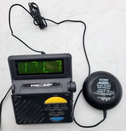 Sonic Alert Sonic Boom SB-1000 Loud Alarm Clock w Bed Vibrator