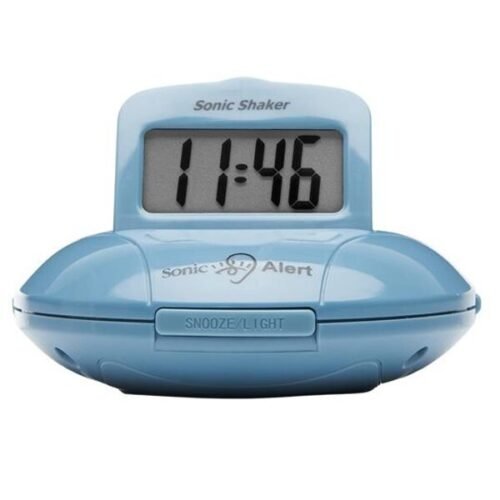 Sonic Alert Sonic Shaker SBP100 Vibrating Travel Alarm Clock | Jade Blue