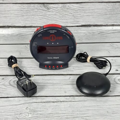 Sonic Alert V3 Sonic Bomb Loud Alarm Clock W/ Super Shaker Bed Vibrator