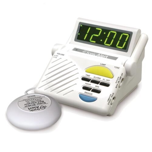 Sonic Boom Alarm Clock - 113 dB Extra Loud for Heavy Sleepers, Modern Design