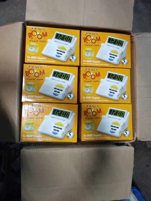 Sonic Boom Alarm Clock Digital With Super Sonic Shaker Vibrator - NEW