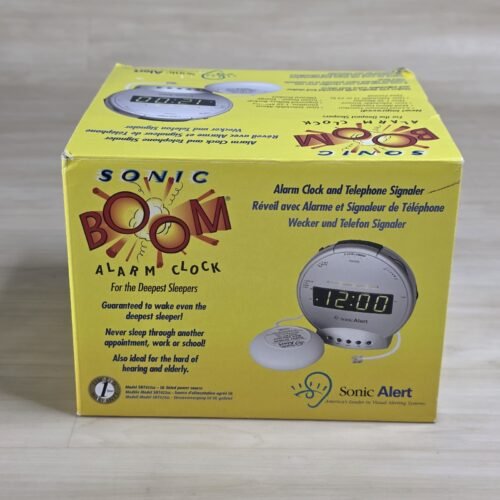 Sonic Boom Alarm Clock with Bed Shaker Extra loud For Deep Sleepers Open Box