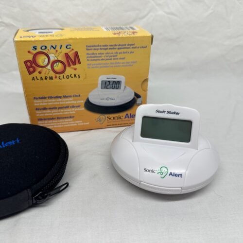 Sonic Boom Vibrating Travel Alarm Clock Specialized for Hearing Impaired SBP100