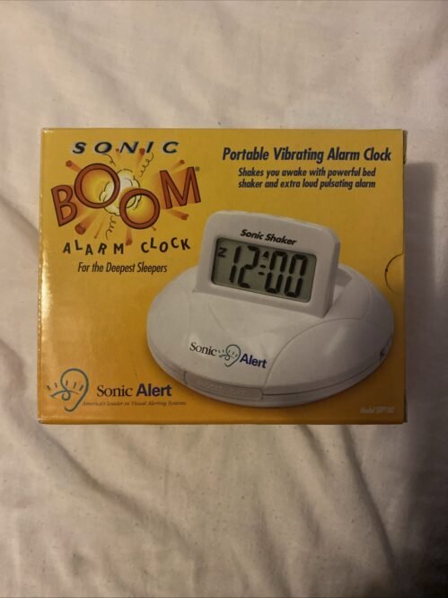 Sonic Boom Vibrating Travel Alarm Clock Specialized for Hearing Impaired SBP100