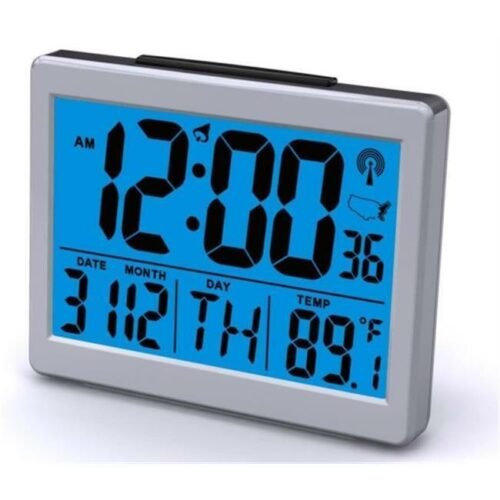 Sonnet Industries T-4652 Atomic Desk Clock with Bright Blue Light and 1.5 in....