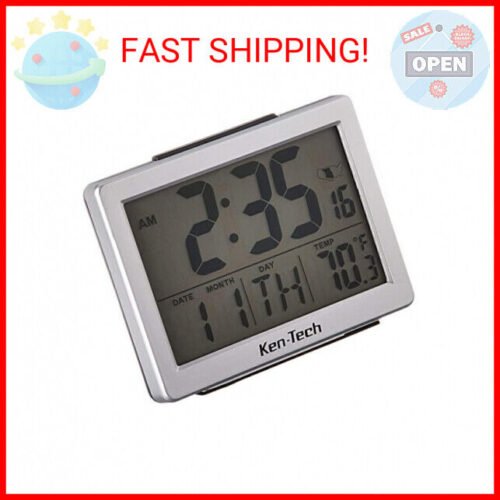 Sonnet Ken-Tech T-4652 Atomic Radio Controlled LCD A larm Clock, 1.5-Inch, Black