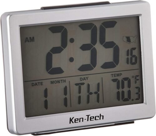 Sonnet Ken-Tech T-4652 Atomic Radio Controlled LCD A larm Clock, Black