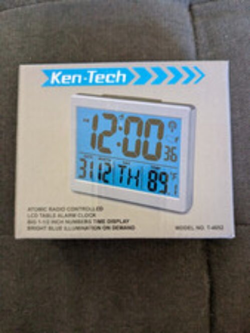 Sonnet Ken-Tech T-4652 Atomic Radio Controlled LCD A larm Clock, Black