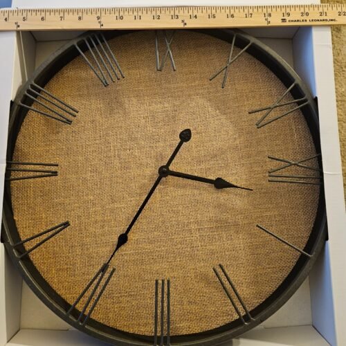 Sonoma Good for Life Burlap Back Decorative Wall Clock 17.75"