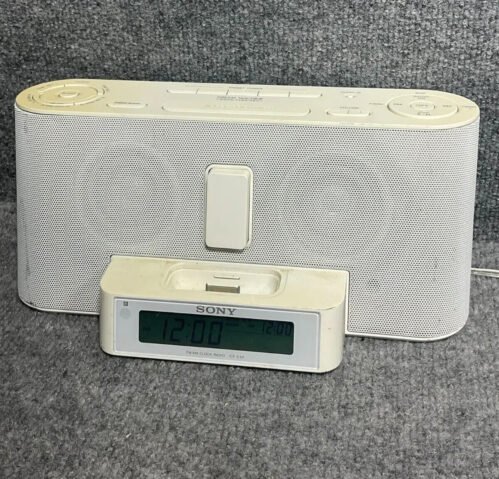 Sony Clock Radio ICF-C1iP Dual Alarm Dream Machine AM/FM iPod Dock In Beige
