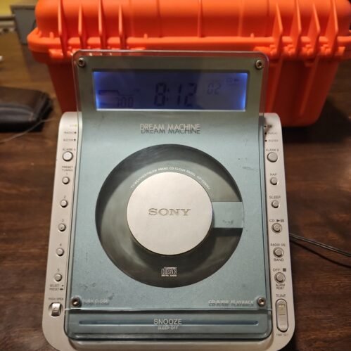 Sony Dream Machine Alarm Clock CD Player Radio Tested ICF-CD855V TESTED WORKS