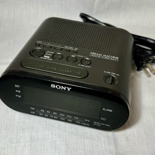 Sony Dream Machine AM/FM/Buzzer Alarm Clock Radio - Black (ICFC218)