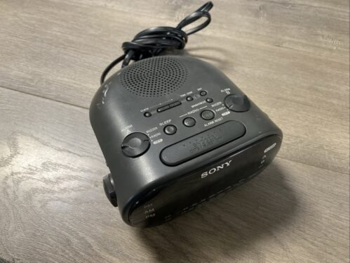 Sony Dream Machine Am Fm Dual Alarm Clock Radio Model ICF-C318 Black, Works!