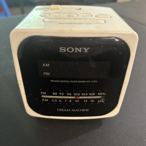 Sony Dream Machine AM/FM Dual Alarm White Clock Radio ICF-C122 Tested See Desc!